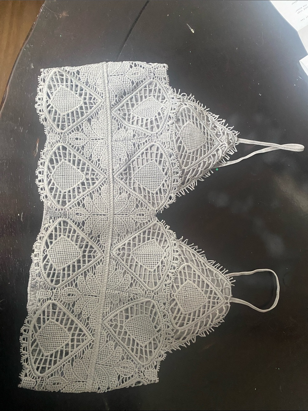 Anemone light gray Crochet Camisole Bralette